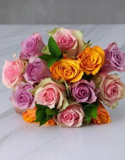 Stunning Sunset Rose Bouquet - Product image