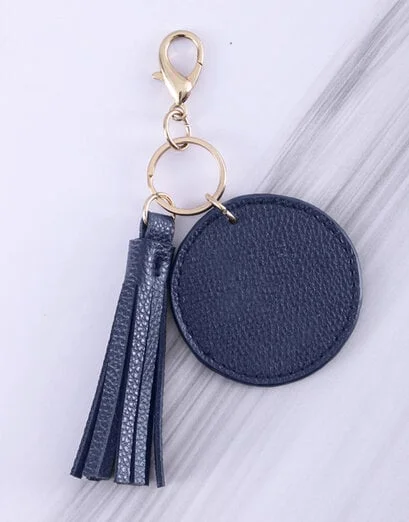 Stylish Navy Round Keychain - Product image