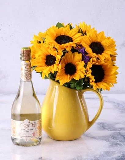 Sunflowers in Ceramic Water Jug - Product image