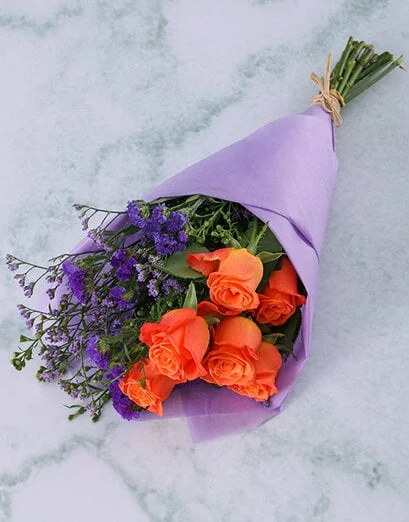 Sunlight Orange Roses Bouquet - Product image