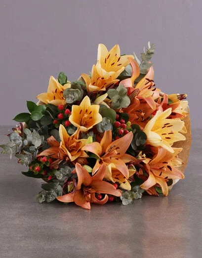 Sunset Orange Lily Bouquet - Product image