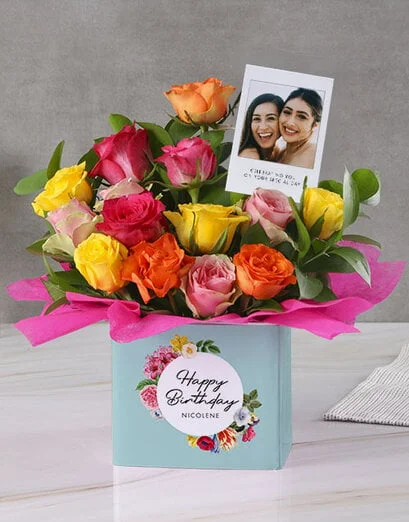 Sweet Birthday Blooms And Fridge Magnet - Product image