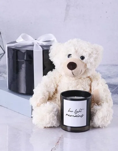 Teddy And Black Vanilla Candle Box - Product image