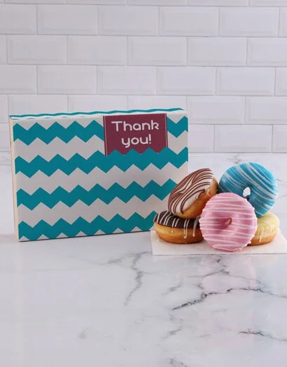 Thank You Stripy Doughnut Box - Product image