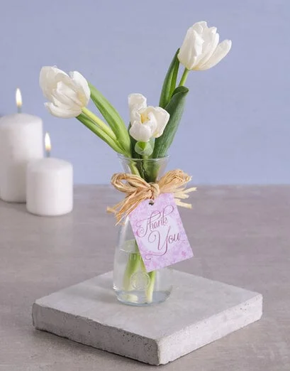 Thank You Tulips in Vase - Product image
