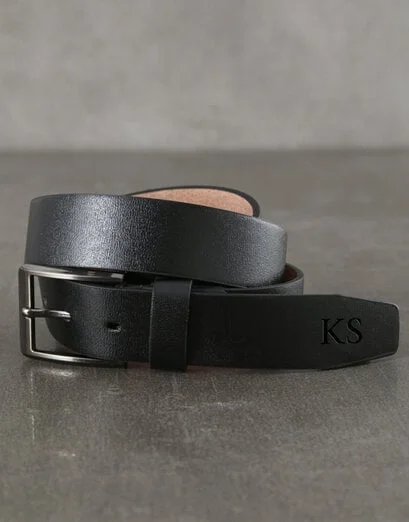Trendy Personalised Black Belt - Product image