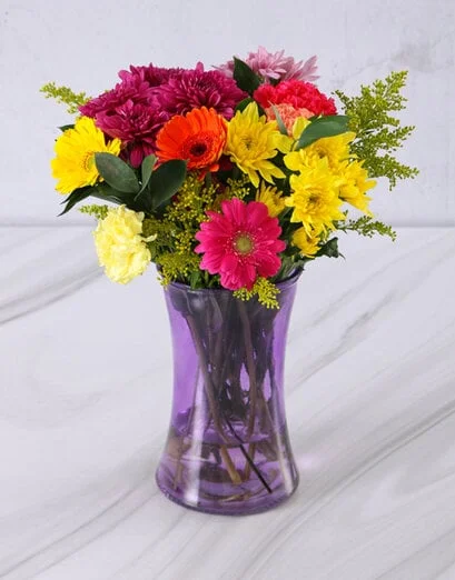 Vase of Mixed Purely Perfect Blossoms - Product image