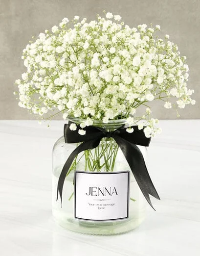 White Million Stars In A Clear Vase - Product image