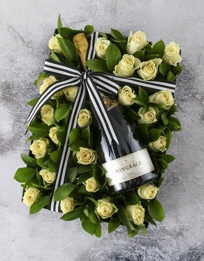 White Roses With Tasty Bubbles - Product image