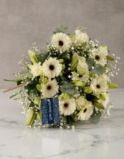 With Sympathy Lilies and Roses Arrangement - Product image