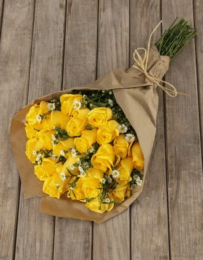Yellow Rose and Daisy Bouquet - Product image